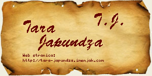 Tara Japundža vizit kartica